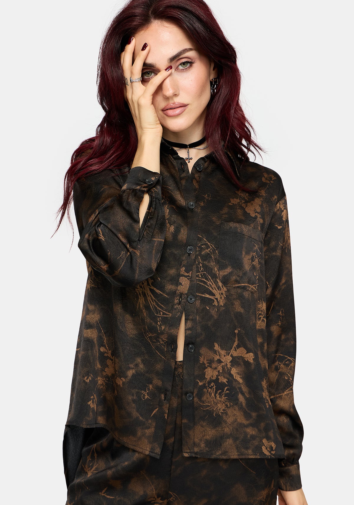 Gallo Satin Jacquard Shirt