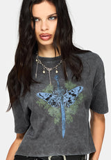 Lunar Sword Embroidered Boxy Tee