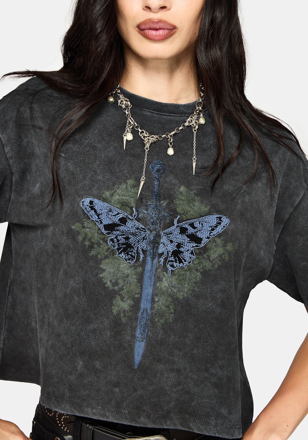 Lunar Sword Embroidered Boxy Tee