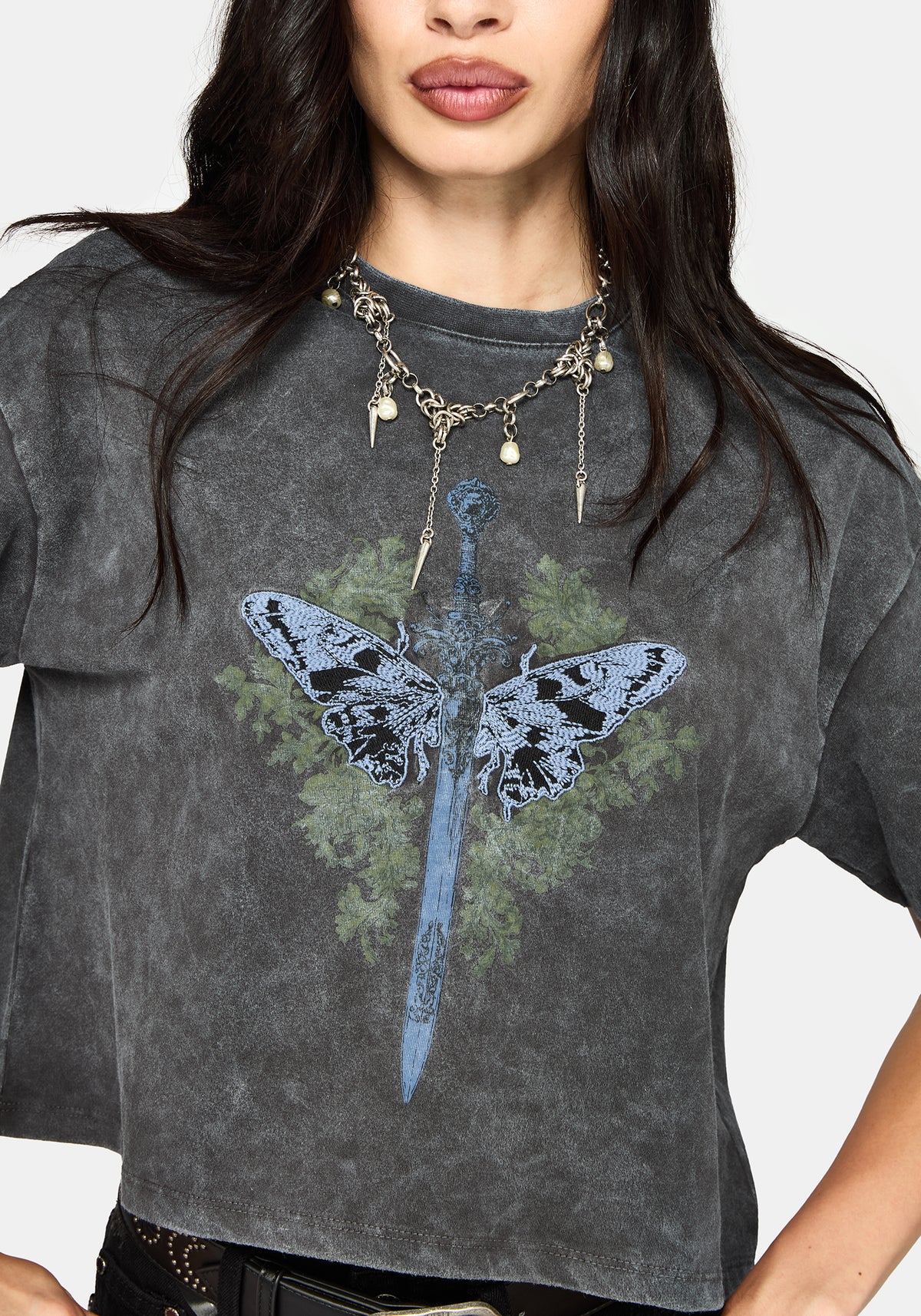 Lunar Sword Embroidered Boxy Tee