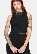 Zuri Distressed Slash Neck Tank Top