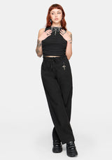 Zuri Distressed Slash Neck Tank Top
