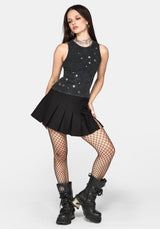 Cassiana Ribbed Eyelet Vest