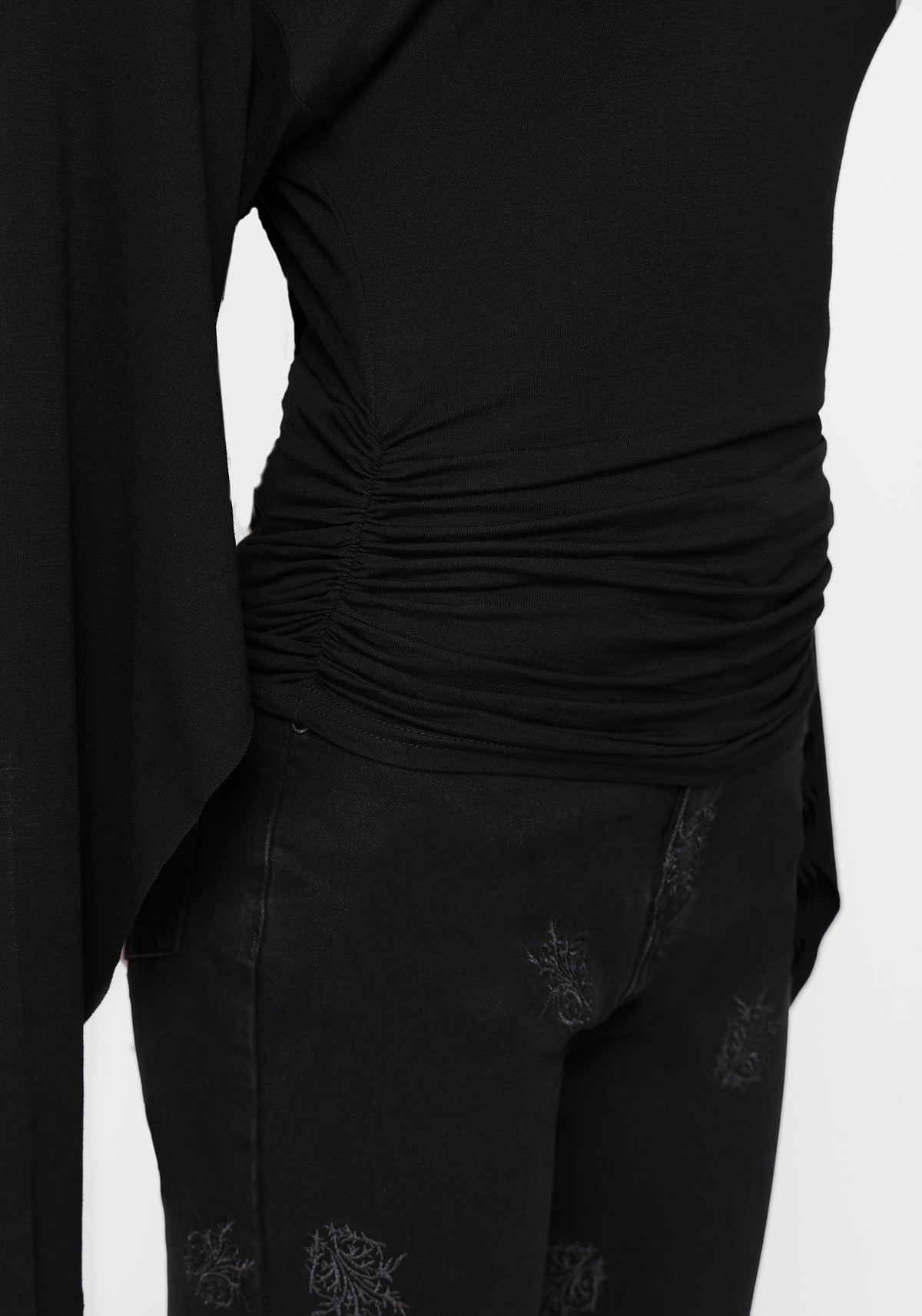 Leela Cape Ruched Top