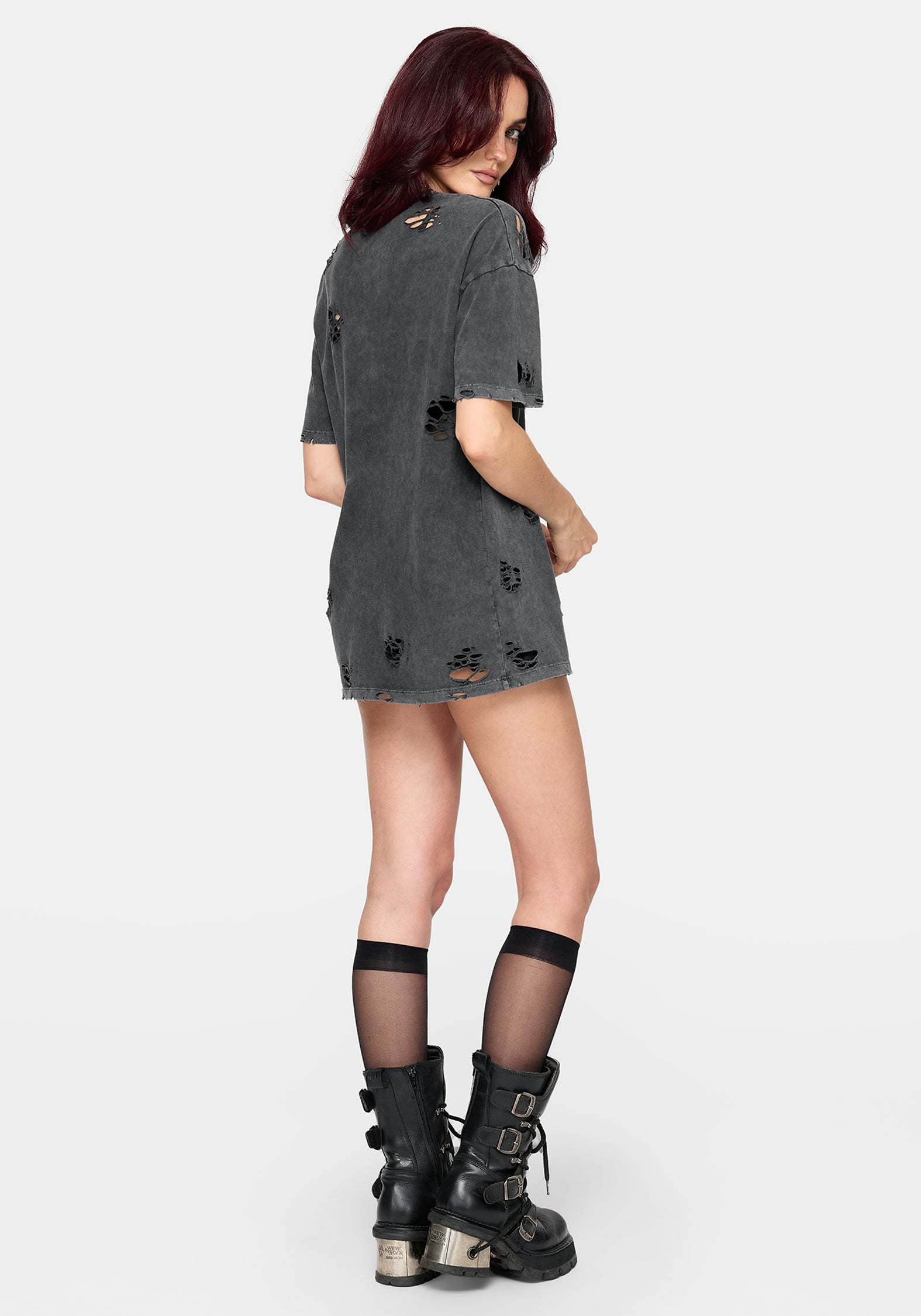 Brooke Distressed Oversized T-Shirt – Disturbia