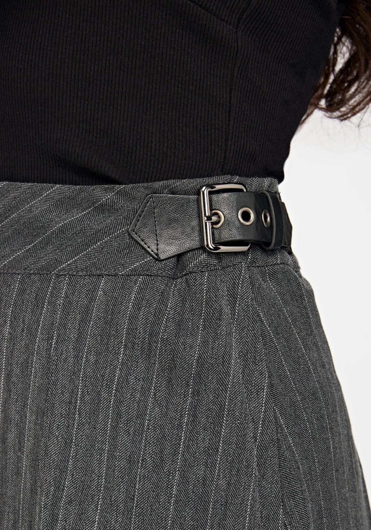 Nightingale Pinstripe Mini Skirt