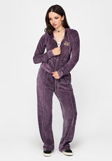 Solara Phoenix Embroidered Zip Through Crop Hoodie