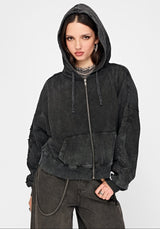 Noctis Applique Embroidered Zip Up Hoodie