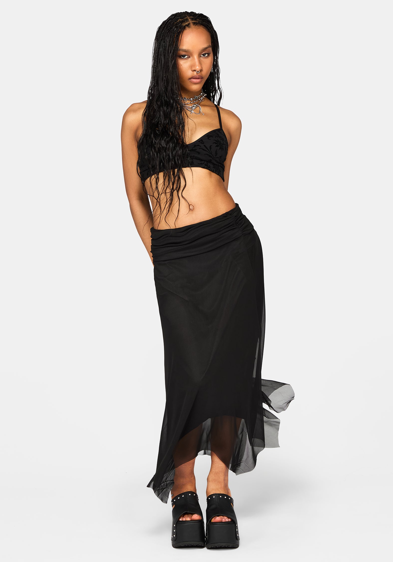 Mae Mesh Flock Bralet