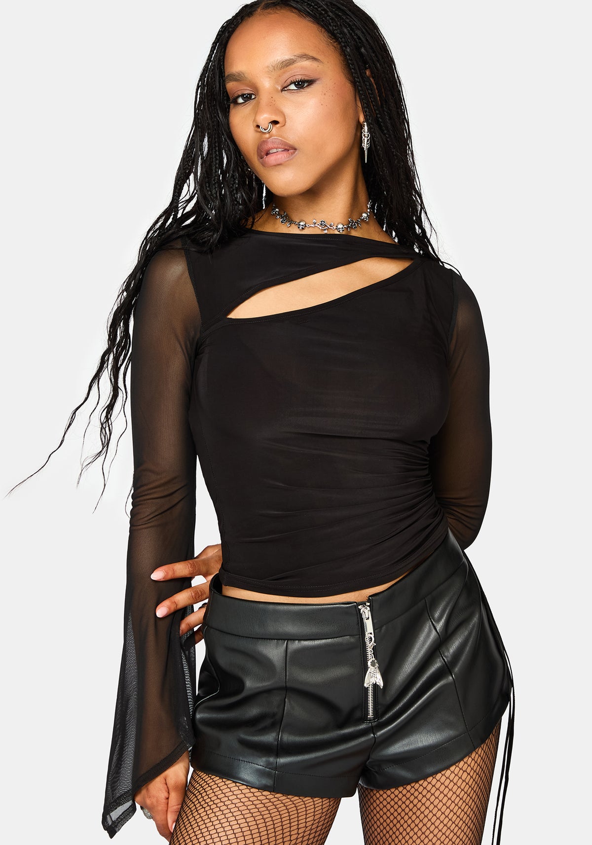 Shay Long Sleeve Cut Out Top