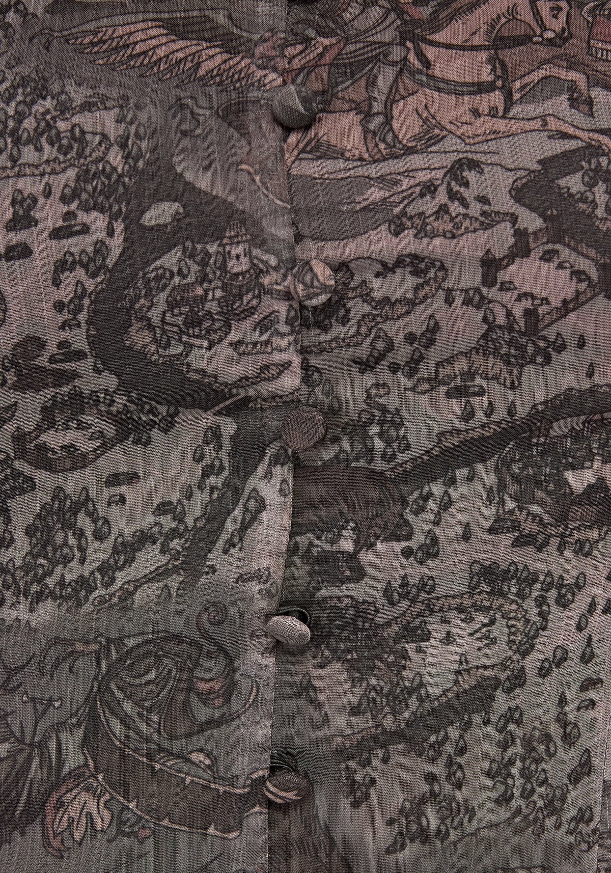 Disturbia x The Witcher Rivia Print Chiffon Top