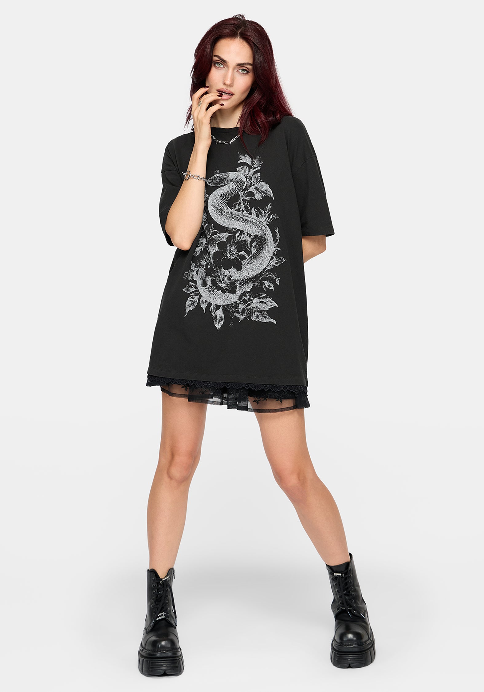 Madoc Snake Graphic Oversized Tee
