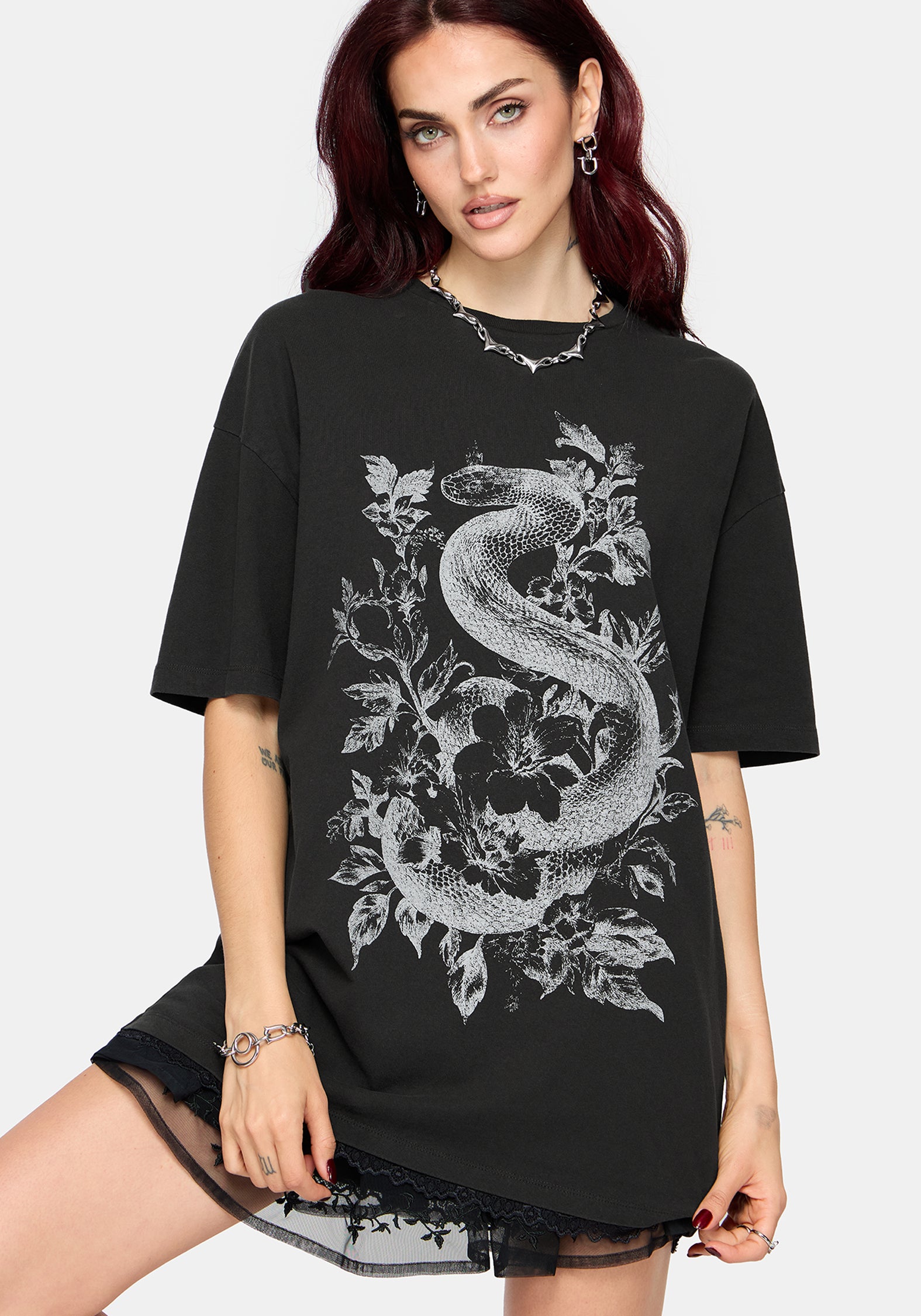 Madoc Snake Graphic Oversized Tee