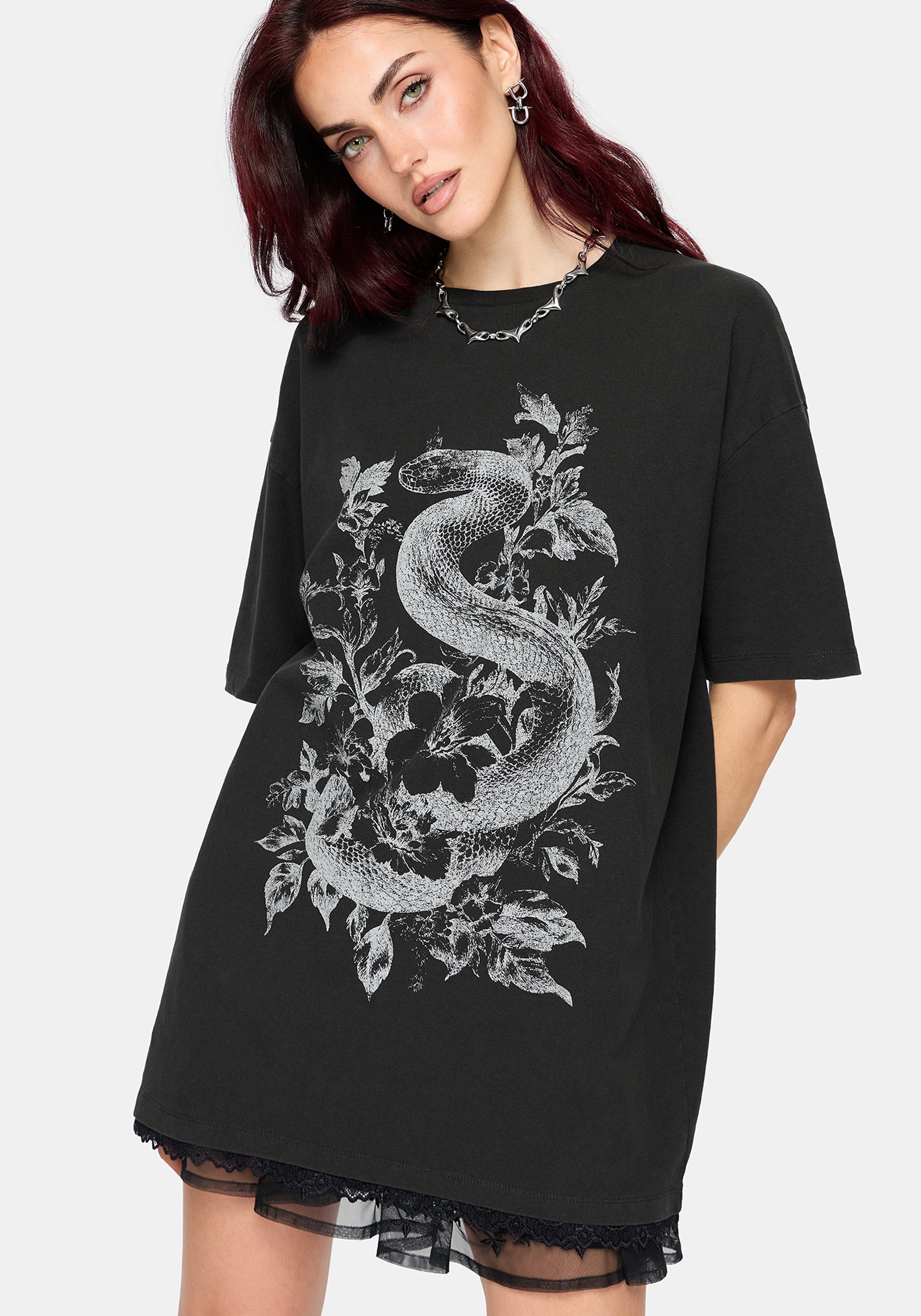 Madoc Snake Graphic Oversized Tee