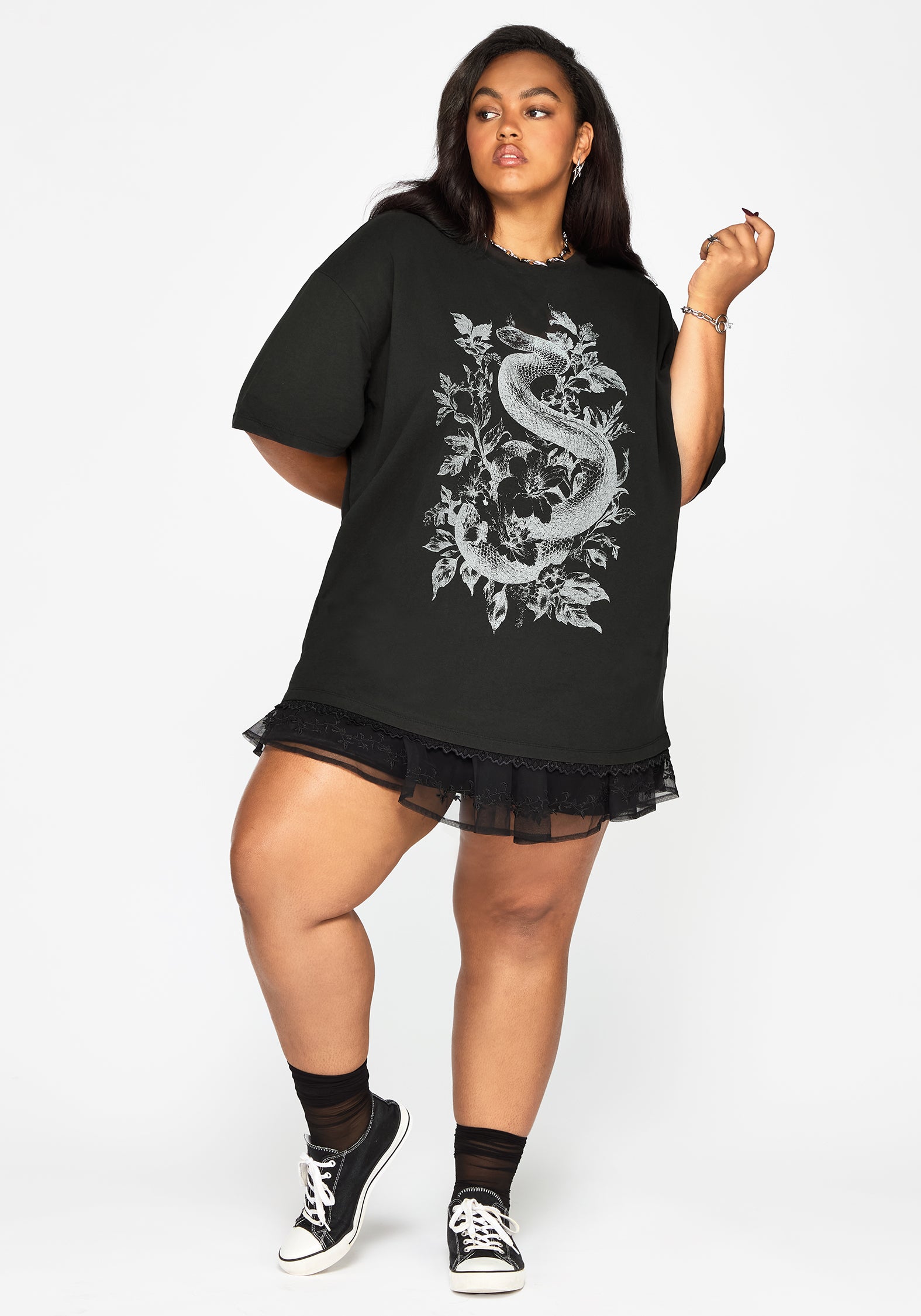 Madoc Snake Graphic Oversized Tee
