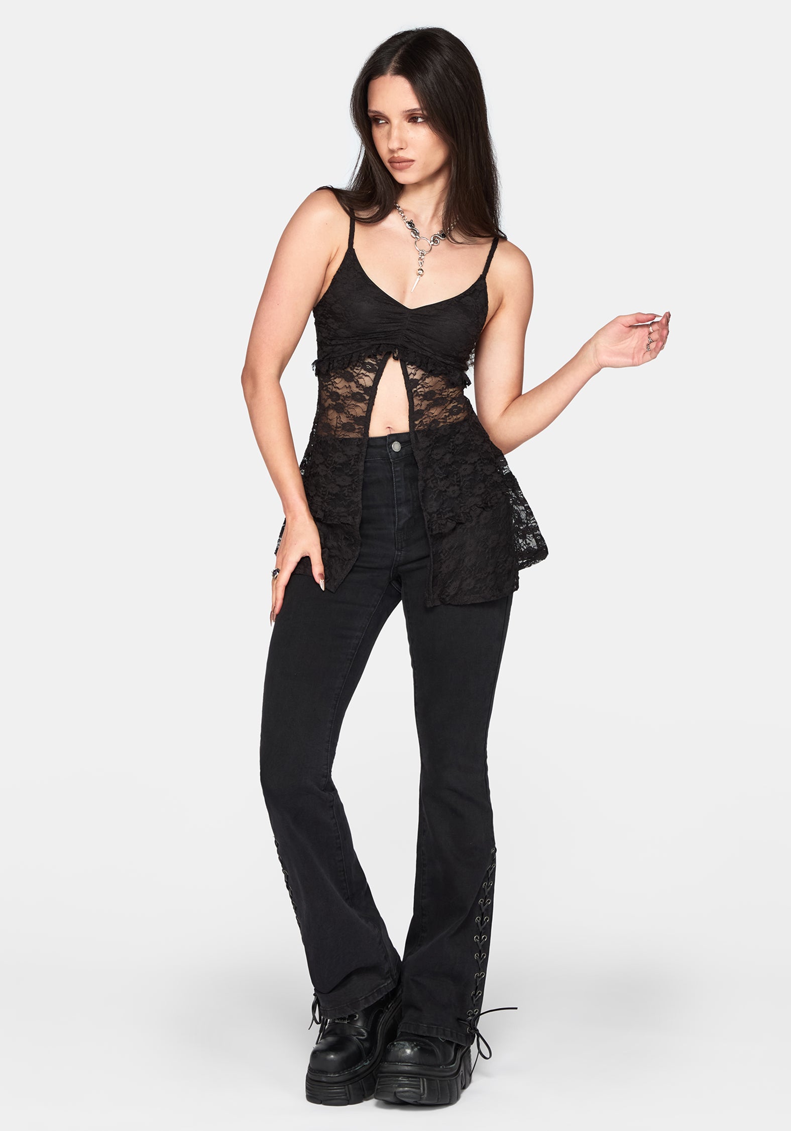 Rae Lace Longline Cami Top