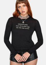 Ancient Long Sleeve Burnout Graphic T-Shirt