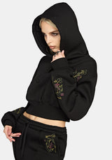 Ouro Embroidered Cropped  Hoodie
