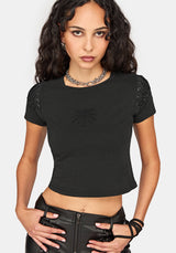 Disturbia x The Witcher Lace Up Shrunken T-Shirt