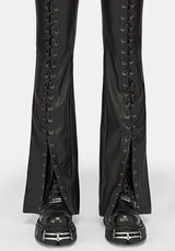 Monica PU Lace Up Pants