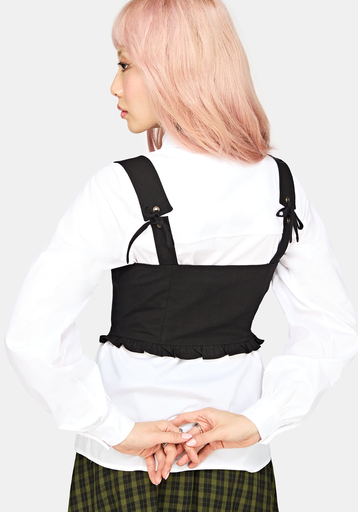 Siora Folklore Embroidered Corset Top - Black