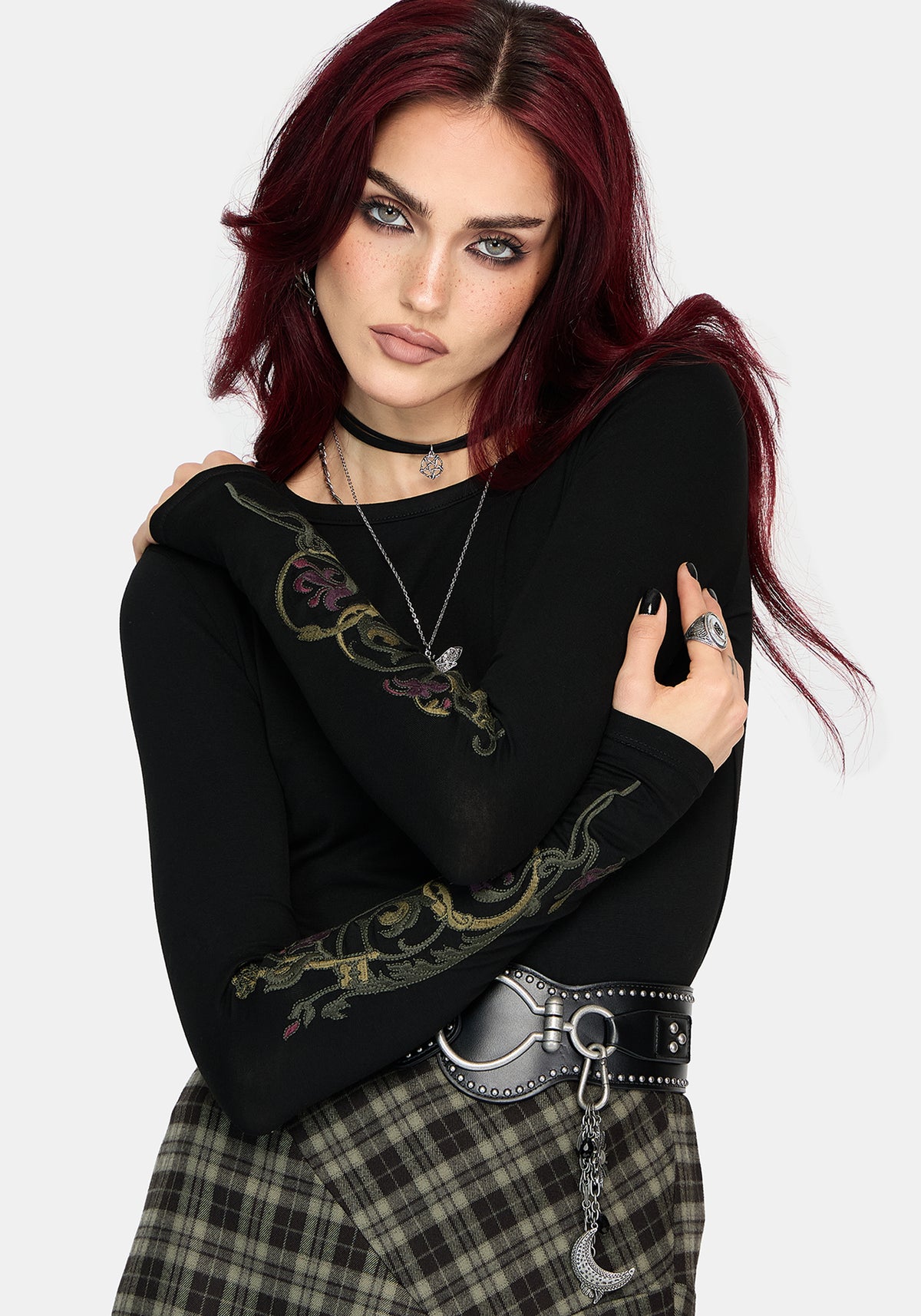Ouro Long Sleeve Embroidered T-Shirt