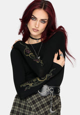 Ouro Long Sleeve Embroidered T-Shirt