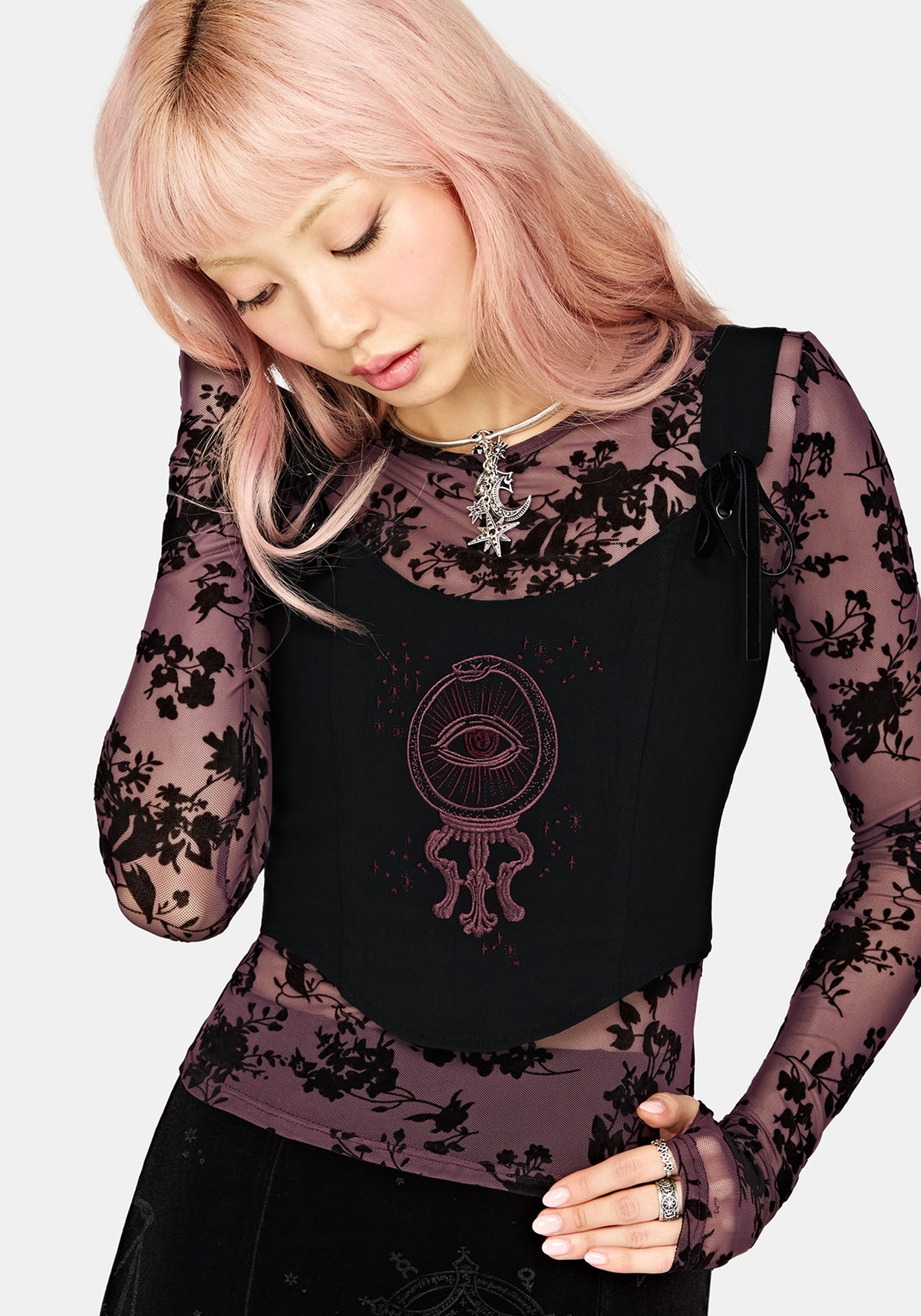 Equinox Embroidered Corset Top