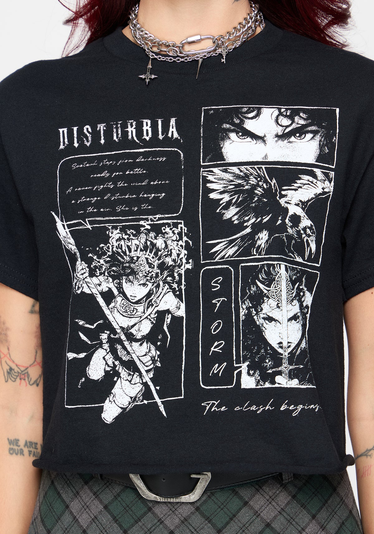 Fortress of Shadows Anime Boxy Crop Tee