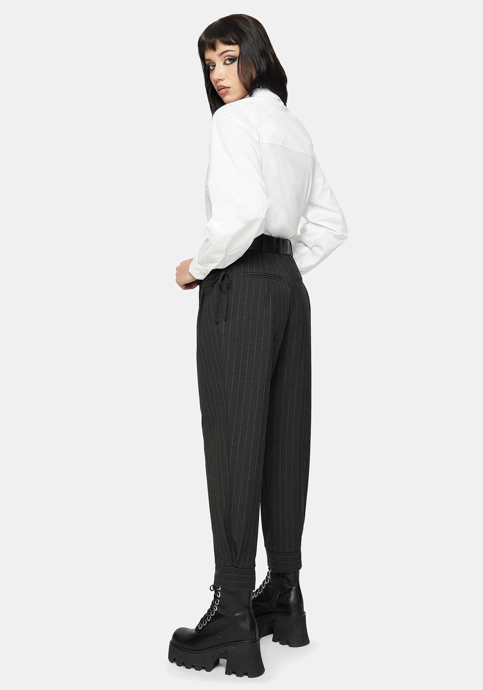 Sabrina Pinstripe Bow Detail Trouser