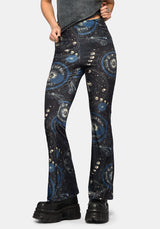 Elise Celestial Velour Split Hem Flare