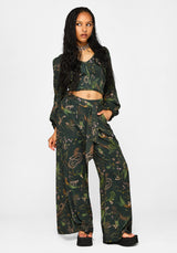 Noctaris Print Wide Leg Palazzo Pants