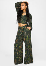 Noctaris Print Wide Leg Palazzo Pants