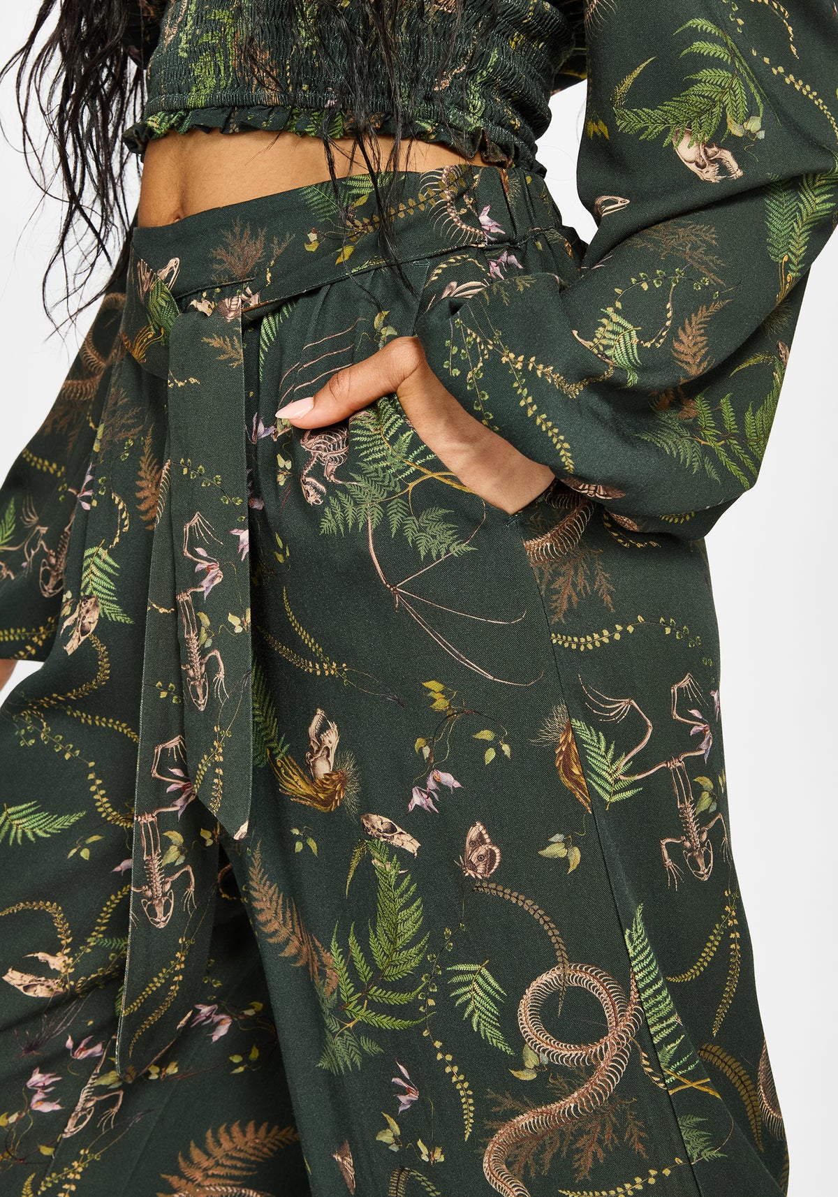 Noctaris Print Wide Leg Palazzo Pants