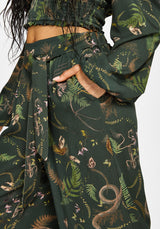Noctaris Print Wide Leg Palazzo Pants