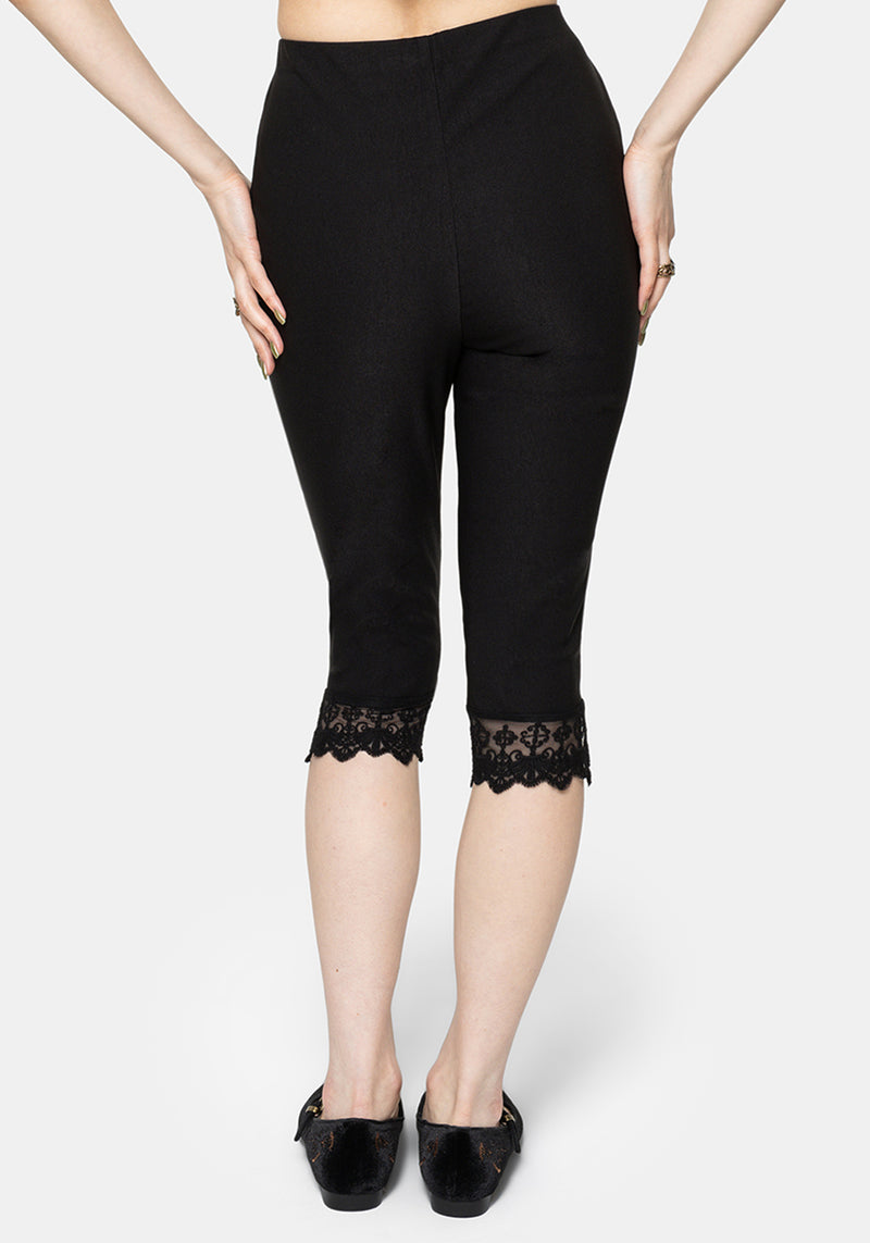 Deva Lace Trim Capri Trouser – Disturbia