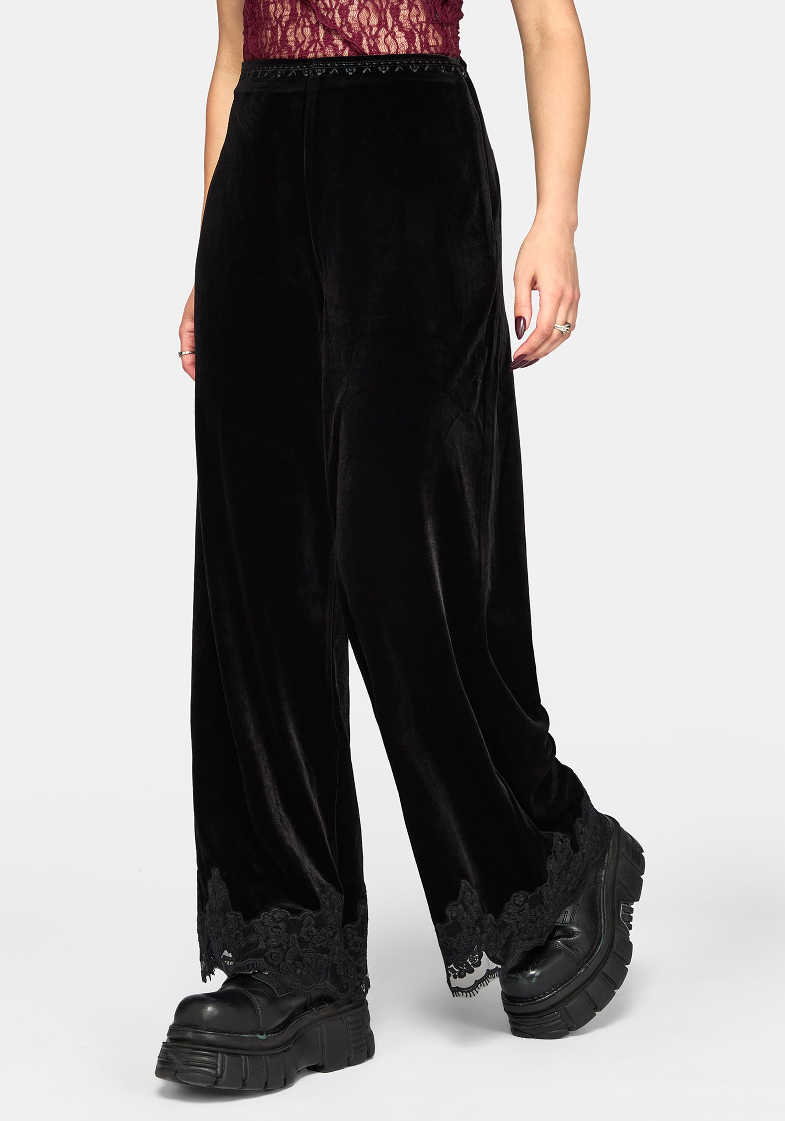 Velis Velour Wide Leg Trouser – Disturbia