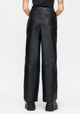 Talia Studded PU Wide Leg Trouser