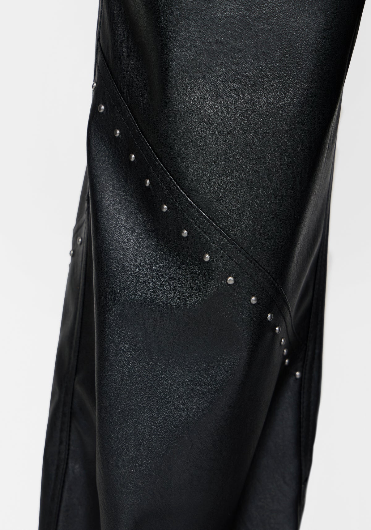 Talia Studded PU Wide Leg Trouser