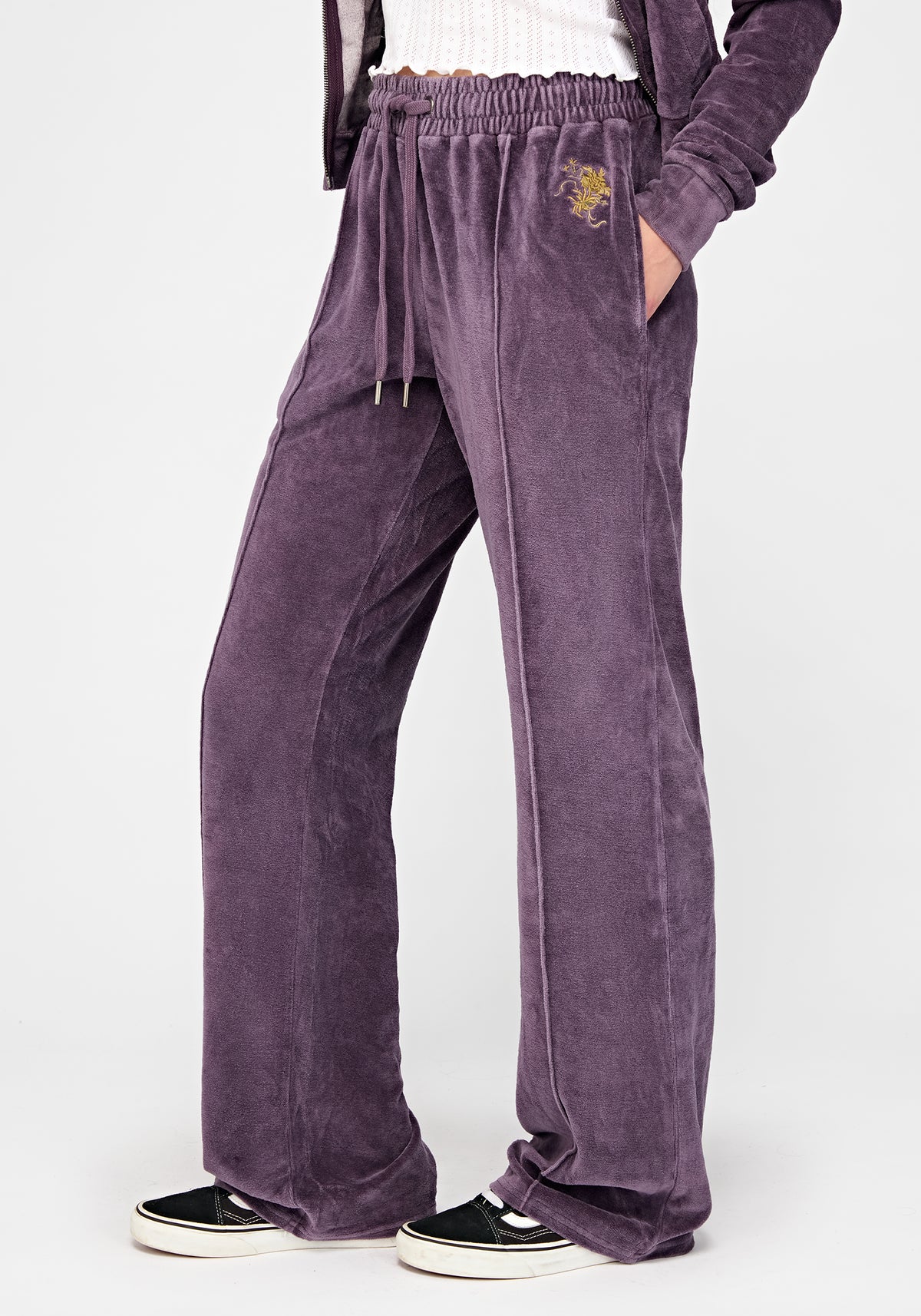 Solara Phoenix Embroidered Wide Leg Sweatpants