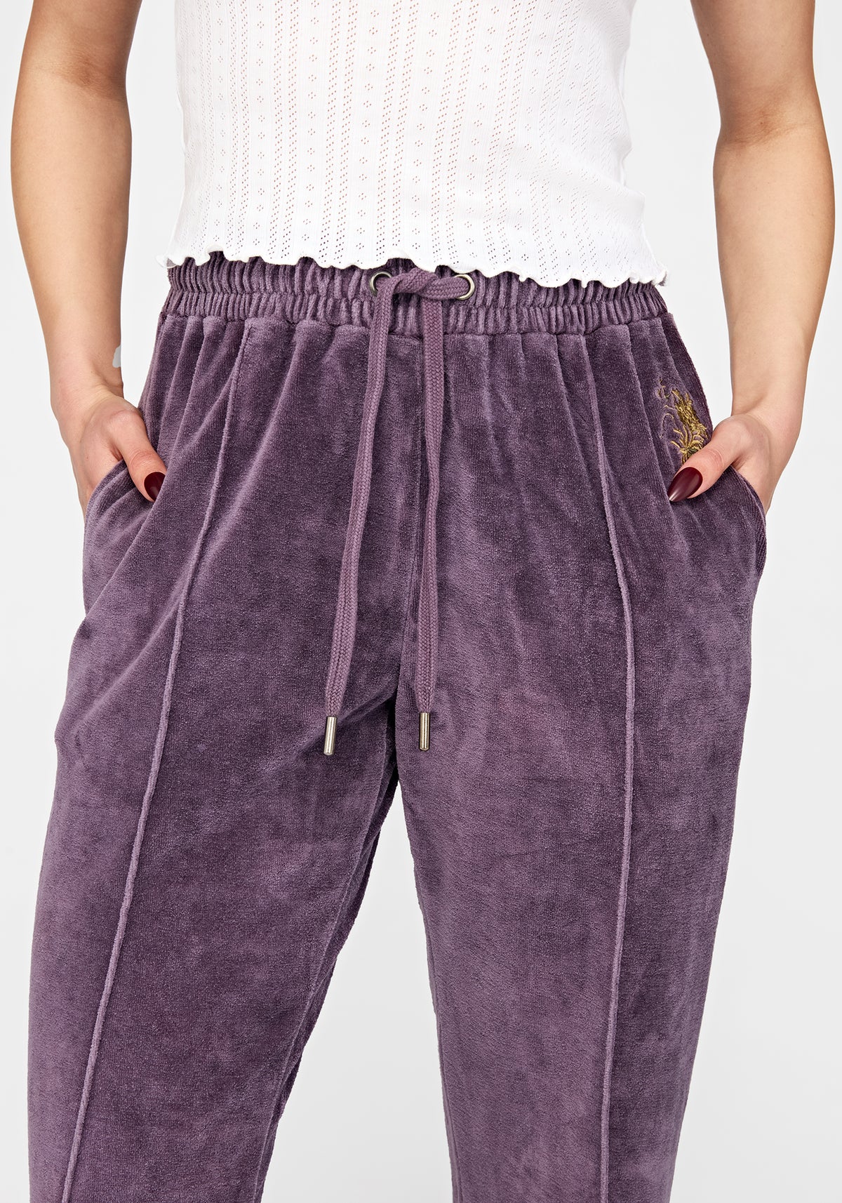 Solara Phoenix Embroidered Wide Leg Sweatpants