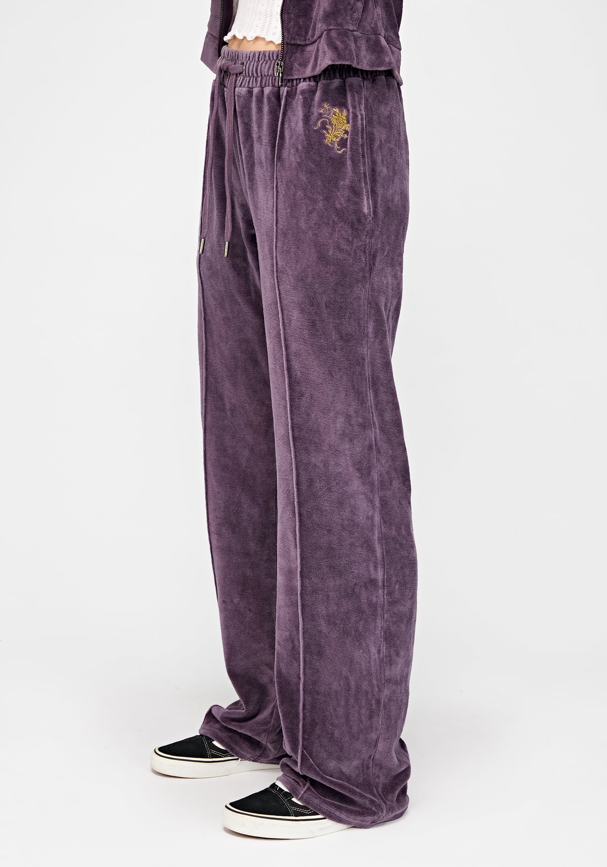 Solara Phoenix Embroidered Wide Leg Sweatpants