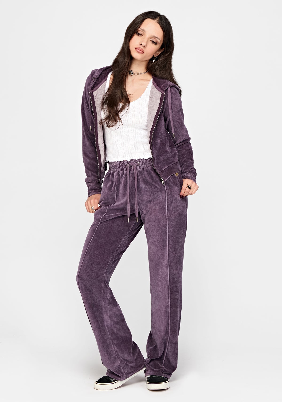 Solara Phoenix Embroidered Wide Leg Sweatpants