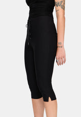 Tasha Eyelet Lace Up Capri