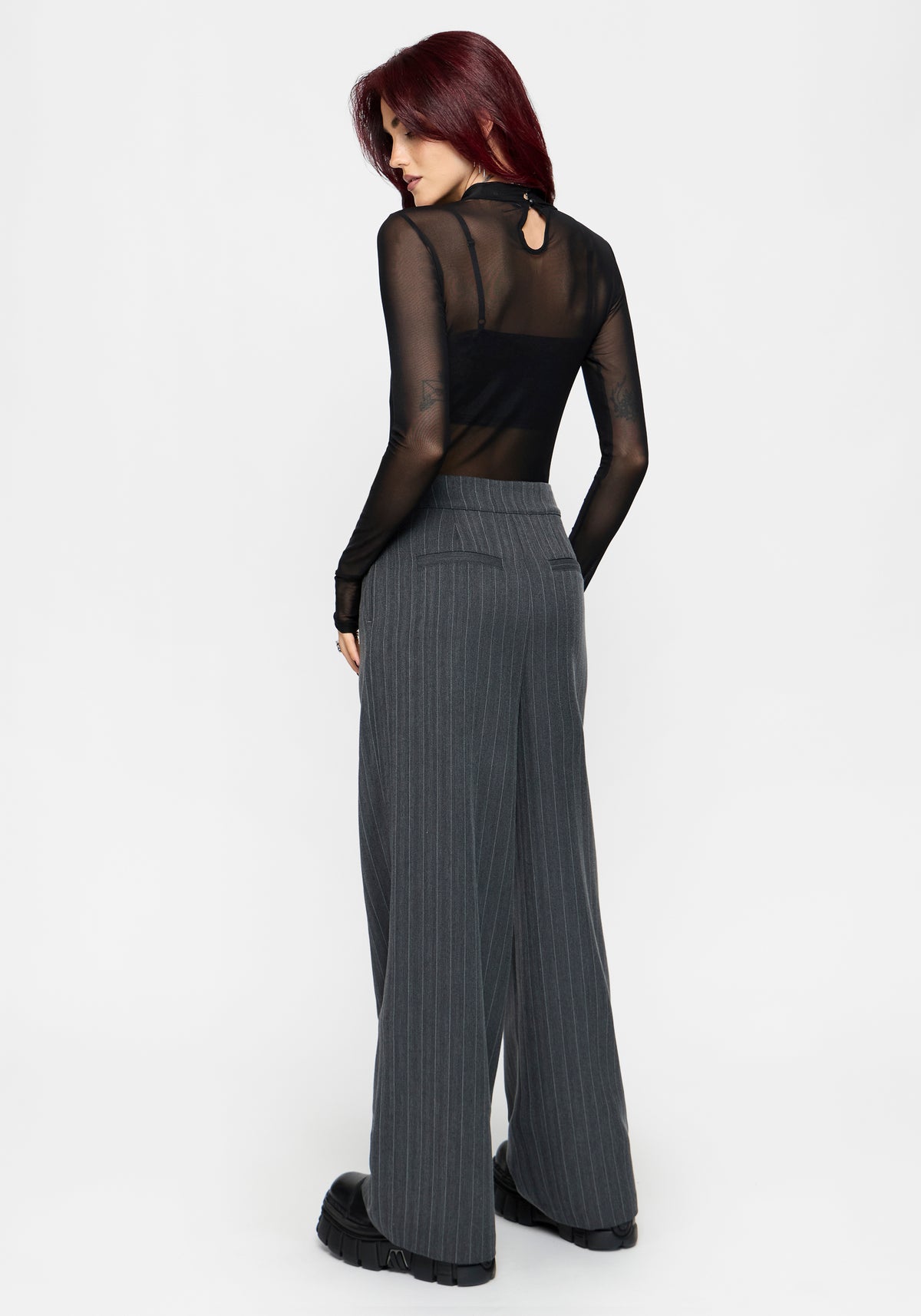 Nightingale Pinstripe Wide Leg Trouser