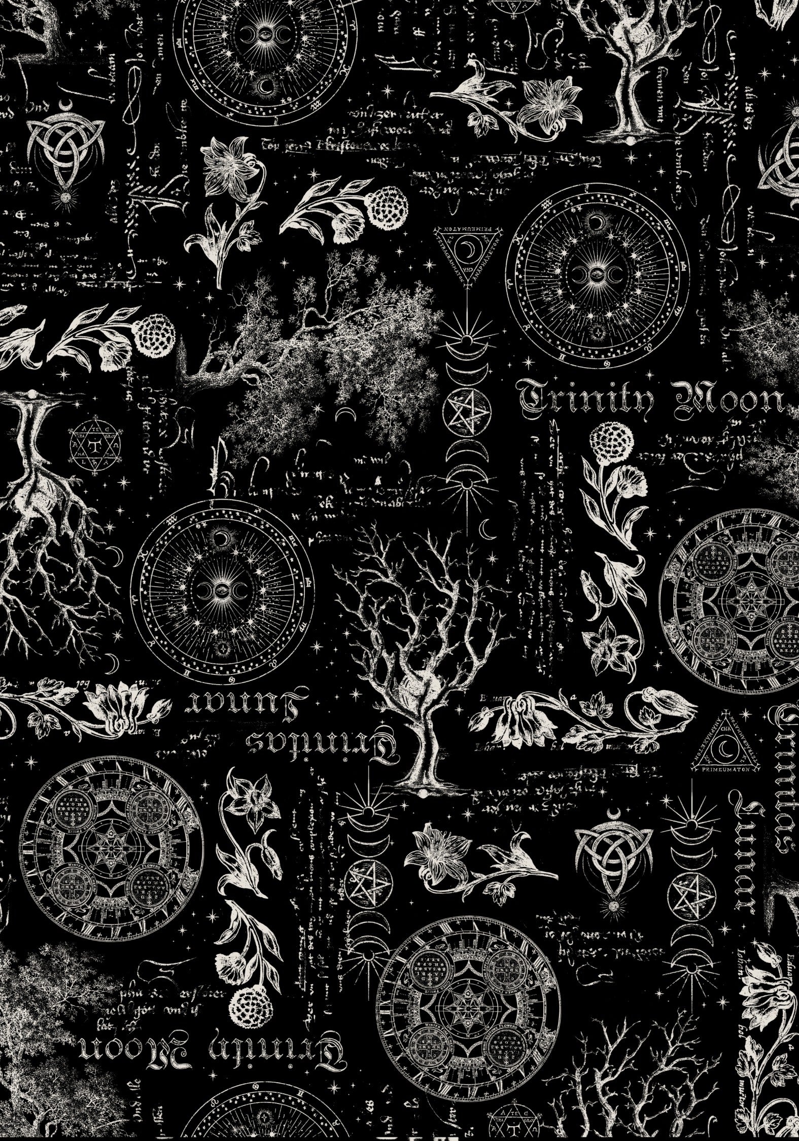 Trinity Moon Print Pull On Culotte