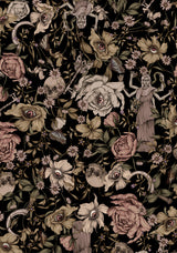 Triple Goddess Print Milkmaid Midi Dress