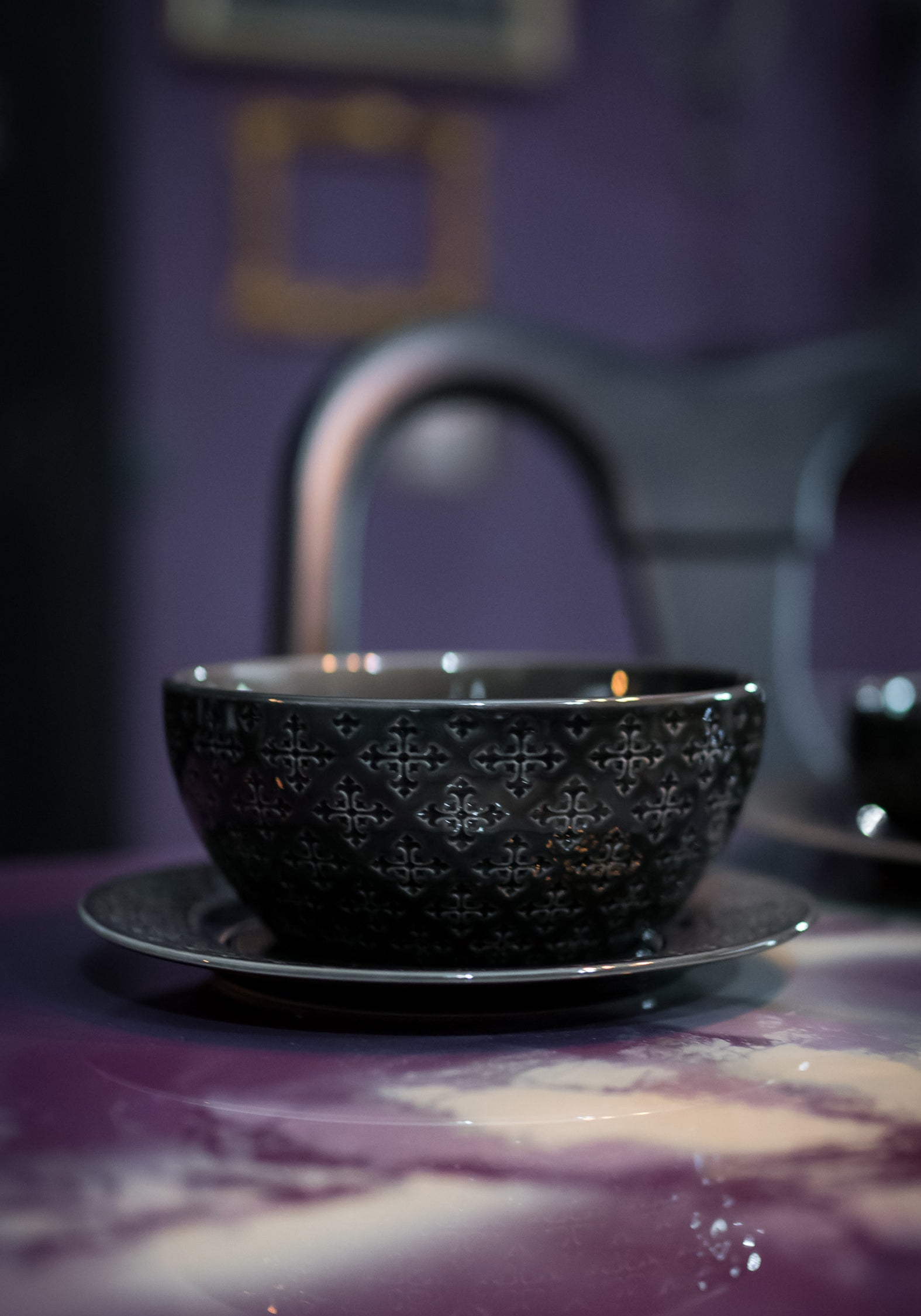 Crux Debossed Ombre Bowl  (4 Piece Set)