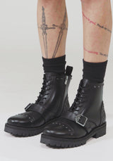 Esmelina Leather Rosamoth Buckle Boots