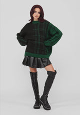 Checkmate Check Fluffy Knit Sweater